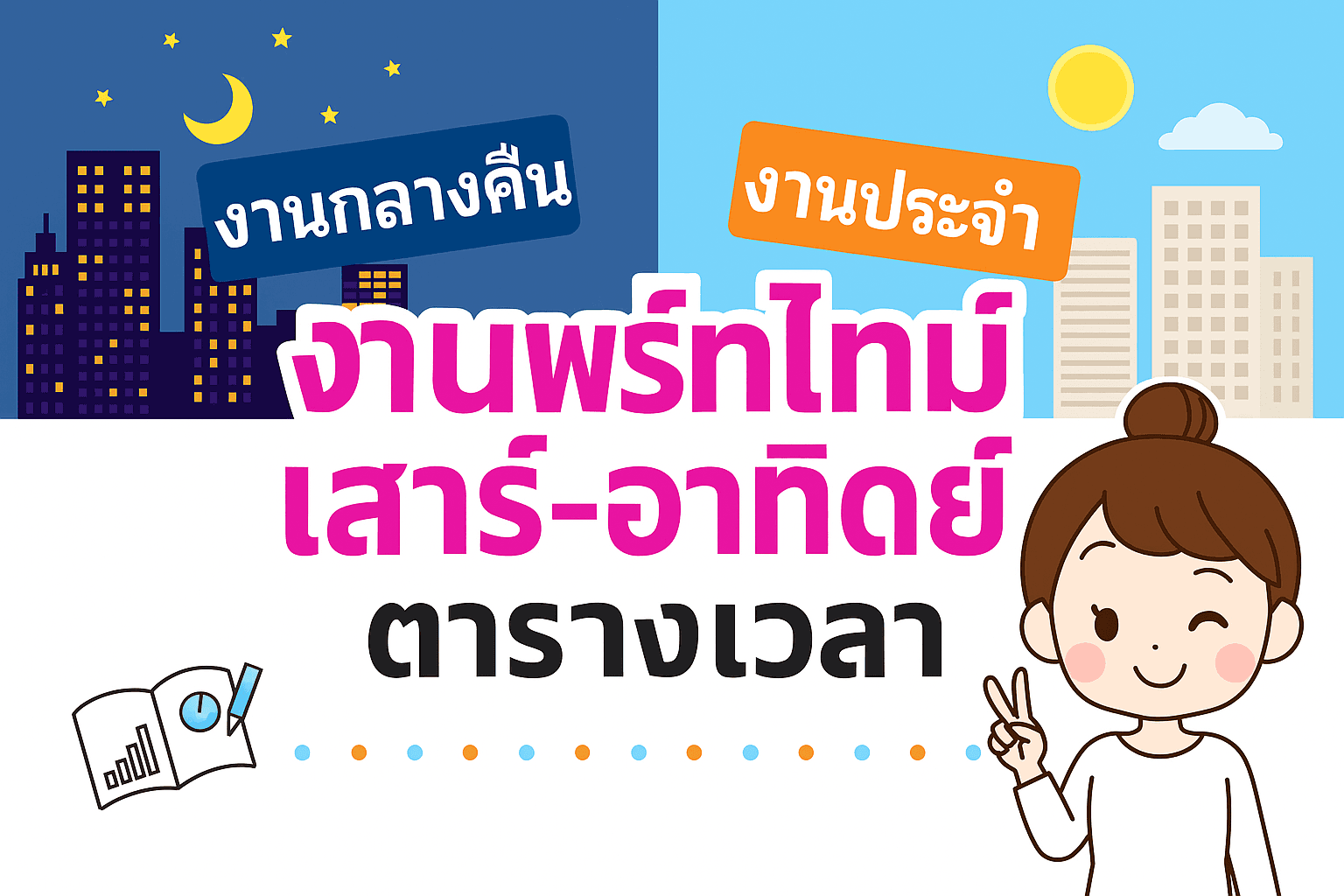 งานพาร์ทไทม์เสาร์-อาทิตย์ สำหรับคนทำงานและนักศึกษา: รวมงานกลางคืนที่น่าสนใจ